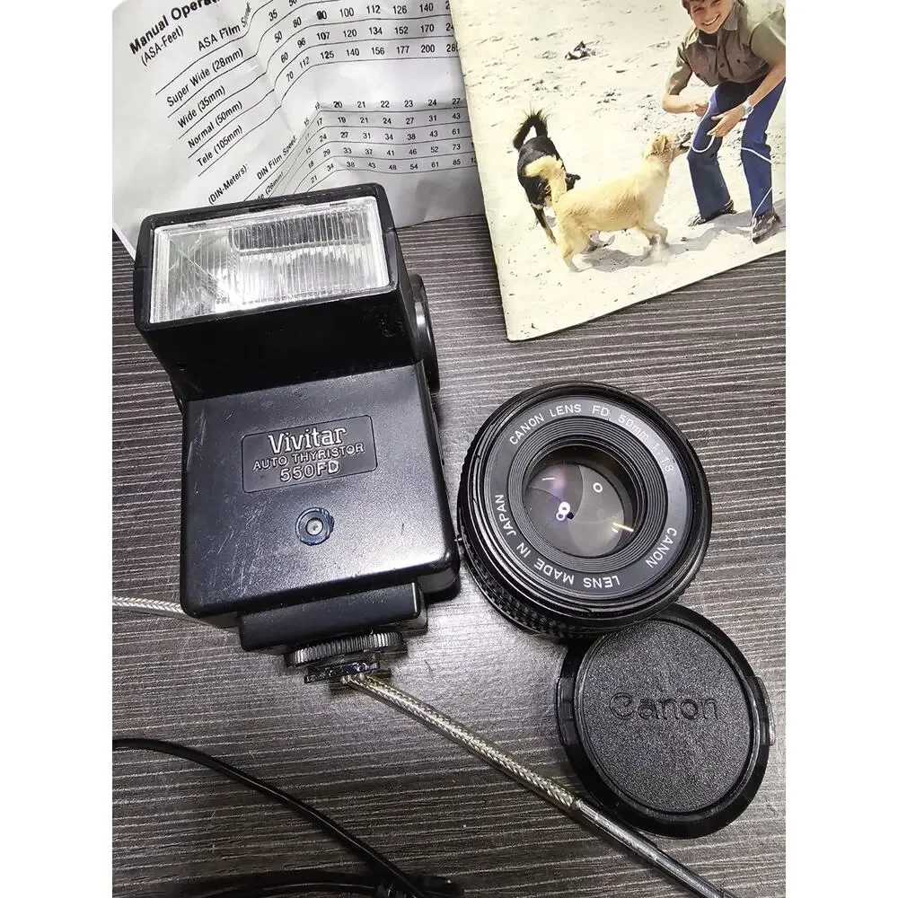 Canon AE-1 Program Camera with 50mm 1:1.8 lens - 28mm 1:2.8 Lens Tested Works